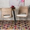 Baxton Studio Nafaro Modern Bohemian Greywashed Natural Rattan Metal Dining Chair with Cushion 2Piece Set 214-2PC-12798-ZORO - alternate 1